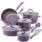 Nonstick Cookware Pots and Pans Set 12 Piece Lavender Purple Ohberri