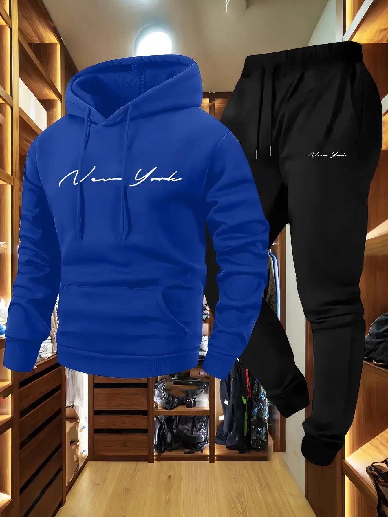 Hooded Sweatshirt and Sweatpants Set Ohberri