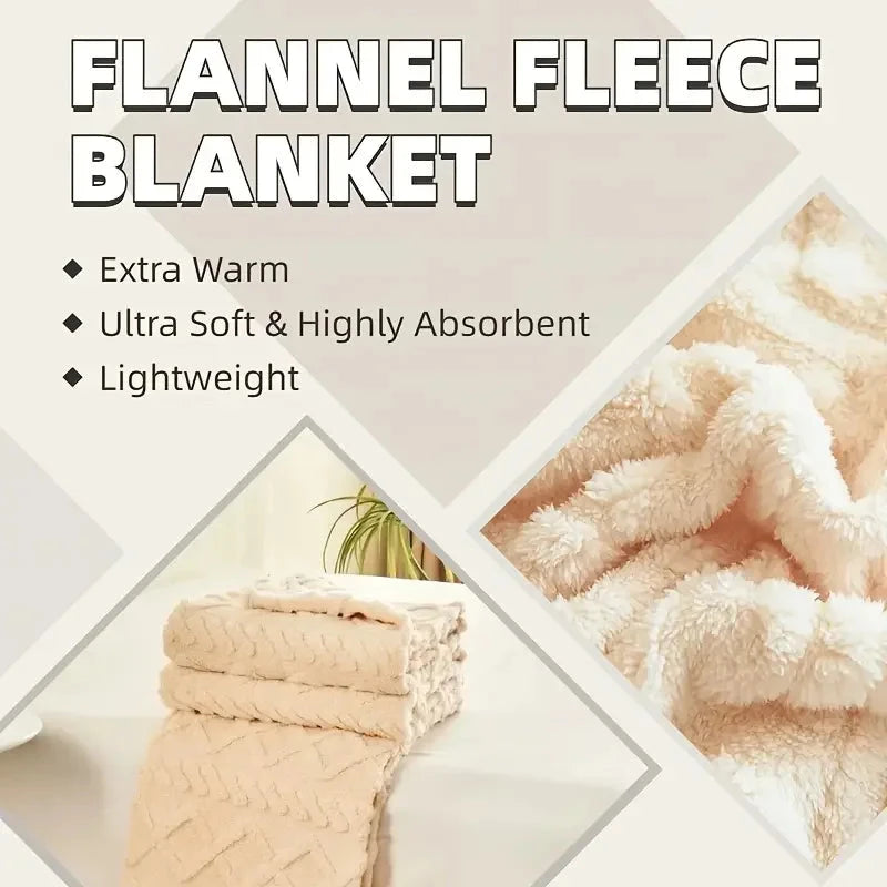 Plush 1pc Luxurious Fleece Blanket Ohberri