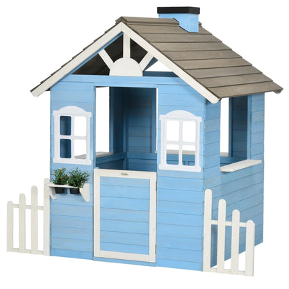 Playhouse for Kids Outdoor, Country Style Wooden Ohberri