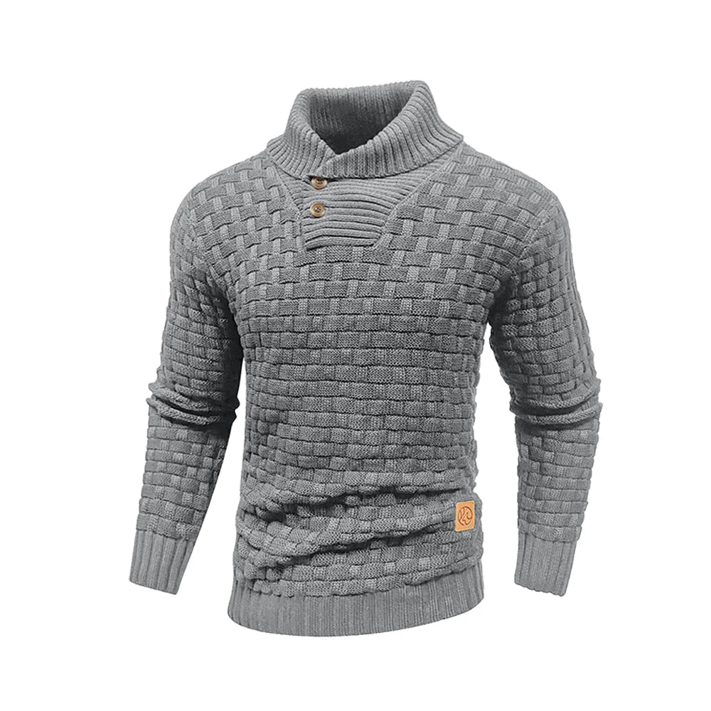 Men’s Knitted Sweater Casual Crew Neck Warm Long Sleeve Pullover