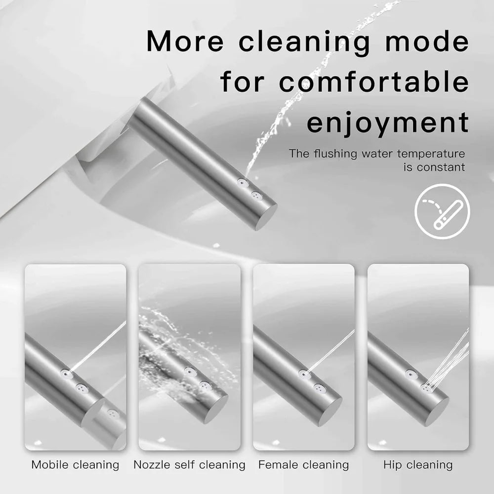 Smart Toilet, One Piece Bidet Toilet for Bathrooms, Toilets with Warm Water Sprayer & Dryer, Foot Sensor Operation, Heated Bidet Ohberri