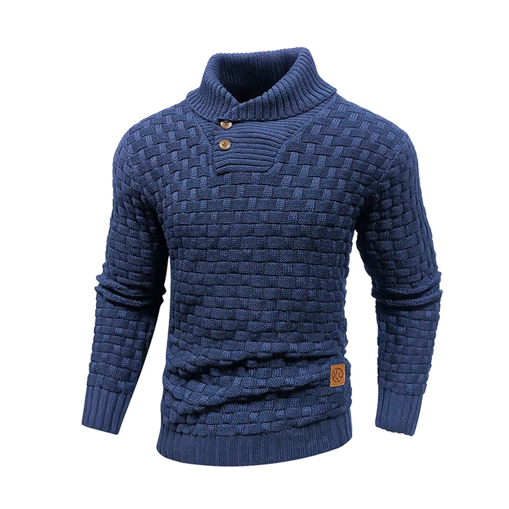Men’s Knitted Sweater Casual Crew Neck Warm Long Sleeve Pullover
