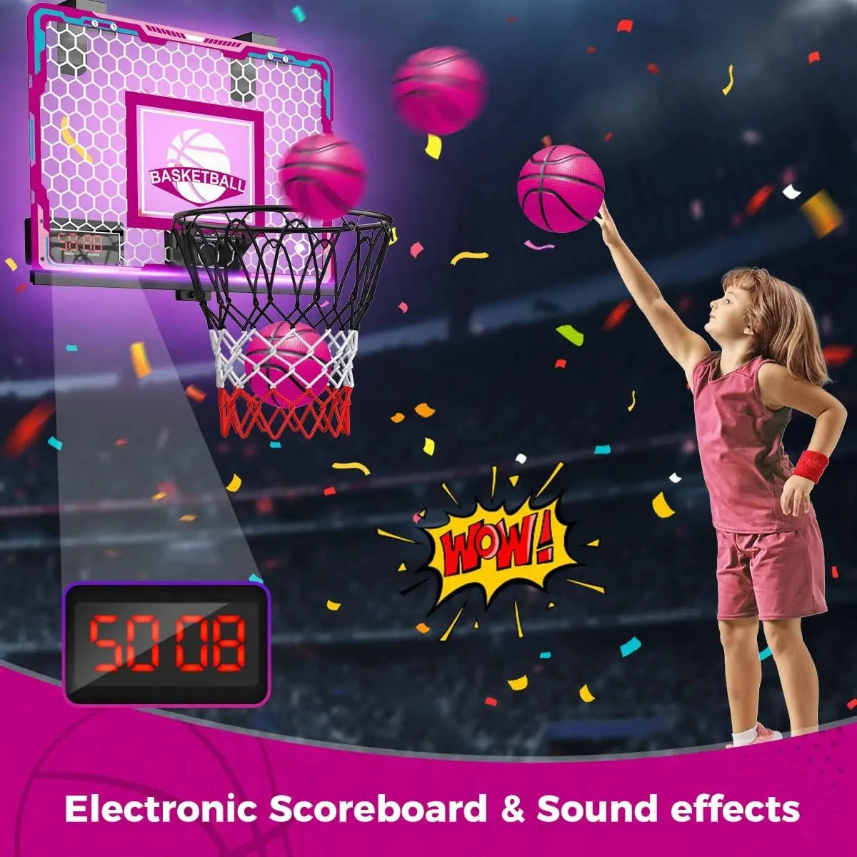 Basketball Hoop Mini Scoreboard for Girls Ohberri