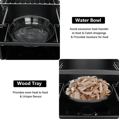 Propane Smoker with Cover, Vertical Smoker Grill with Temperature Control Three Removable Smoking Shelves - Ohberri