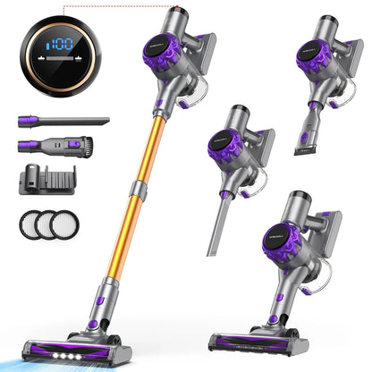 Cordless Vacuum Cleaner 55Mins Running Time with Touchscreen Ohberri