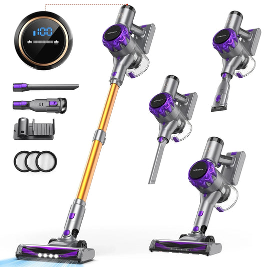 Cordless Vacuum Cleaner 55Mins Running Time with Touchscreen Ohberri