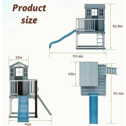 Outdoor Playhouse, Cedar Wooden Ohberri