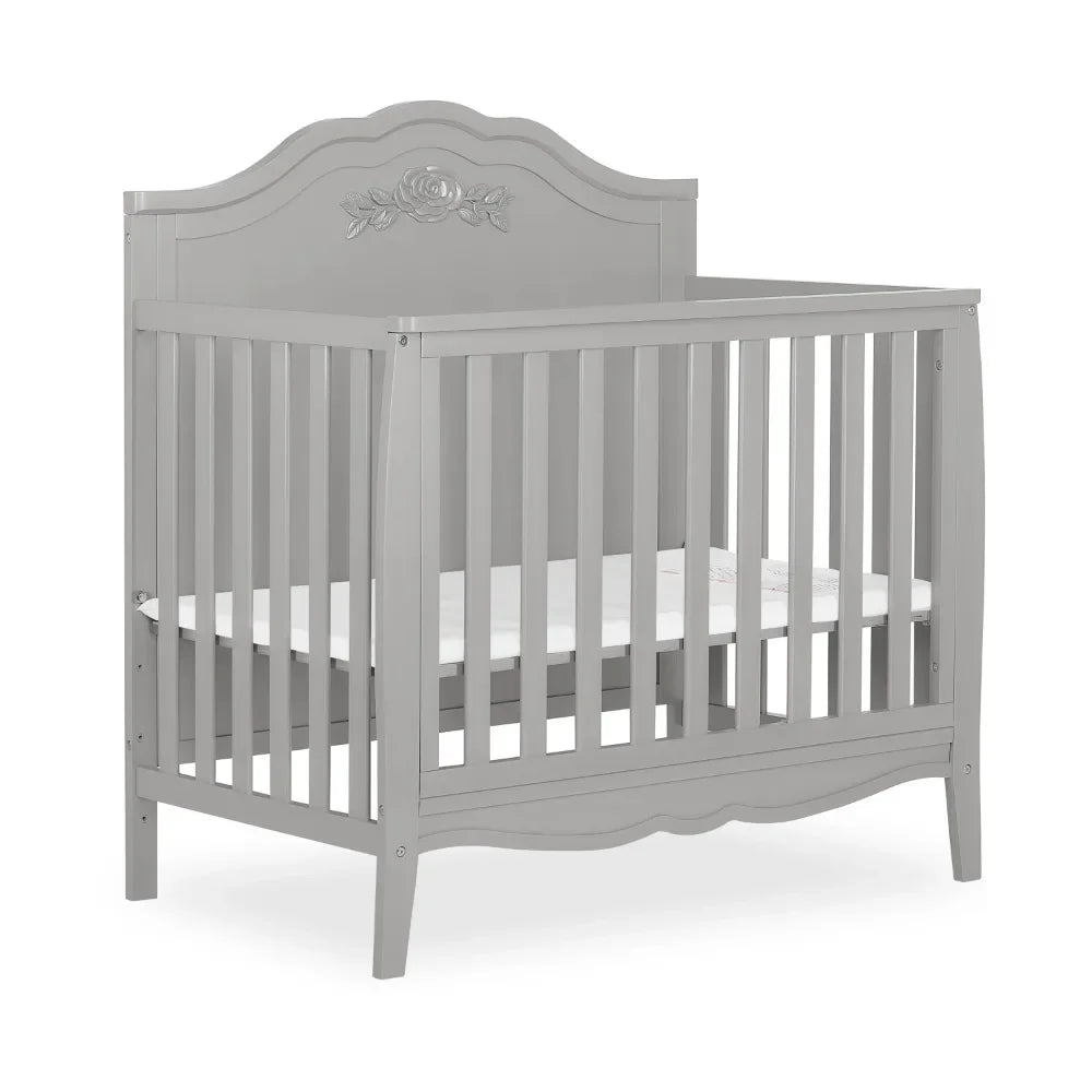 4-in-1 Convertible Mini Crib in Platinum - Ohberri