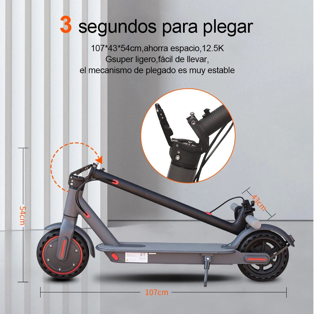 Electric Scooter 350W 19mph APP Smart Scooter Shock-absorbing Anti-skid ‎8.5 Inches Folding waterproof Ohberri