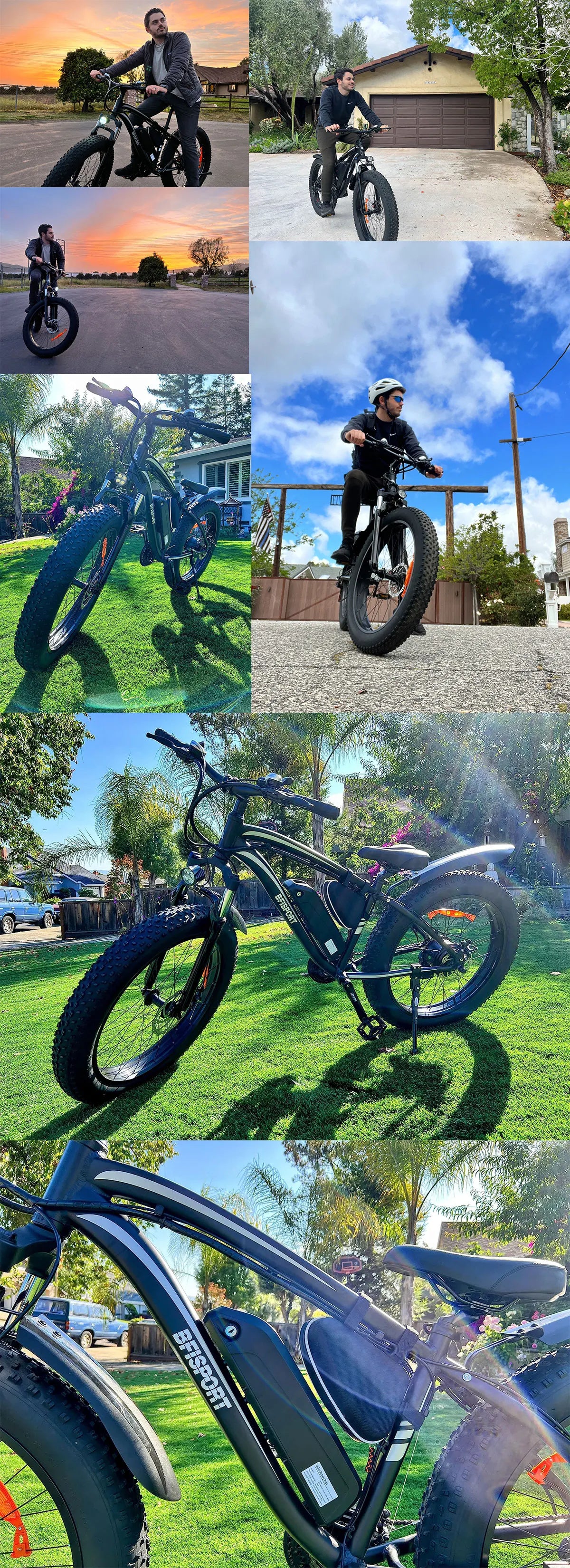 Peak 1500W 48V 15AH 26" Fat Tire Mountain Bike 31mph  Electric Dirt Bike - Ohberri