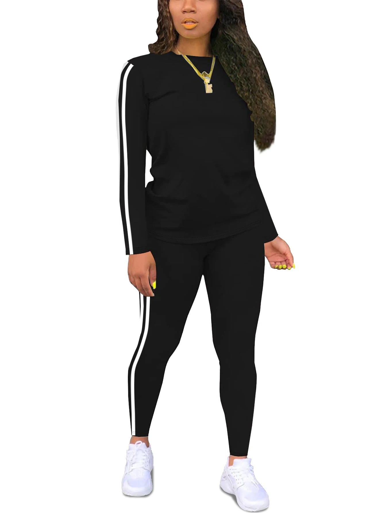 Women's Casual Long Sleeve Fitness Set Ohberri