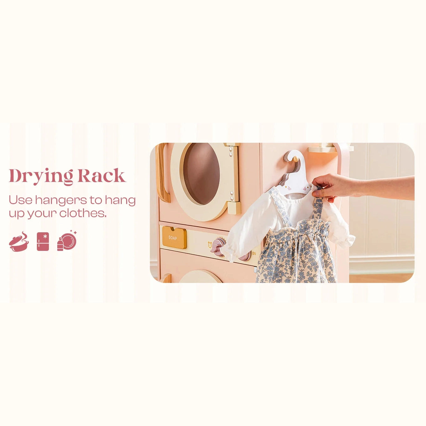 Kitchen Play set with Realistic Sound Pretend Play Gift for Boys Girls Pink - Ohberri