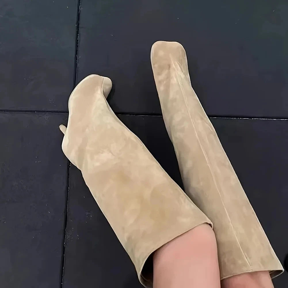 Women's Suede Knee High Boots Ohberri