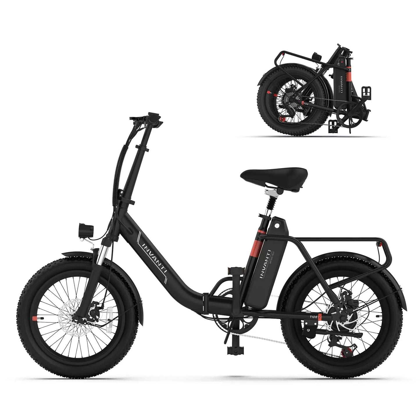20" Folding Electric Bike 500W Motor 48V 10.4Ah Battery - Ohberri