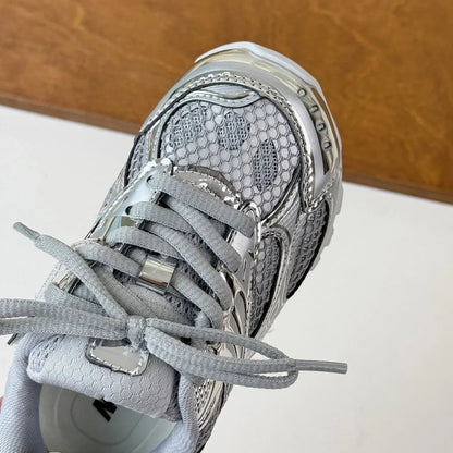 2025 Spring Toddler Kid Breathable Orbit Metallic Rubber Mesh Sneaker Children Casual Fashion Shoe Boy Girl Sports Walking Shoes Ohberri