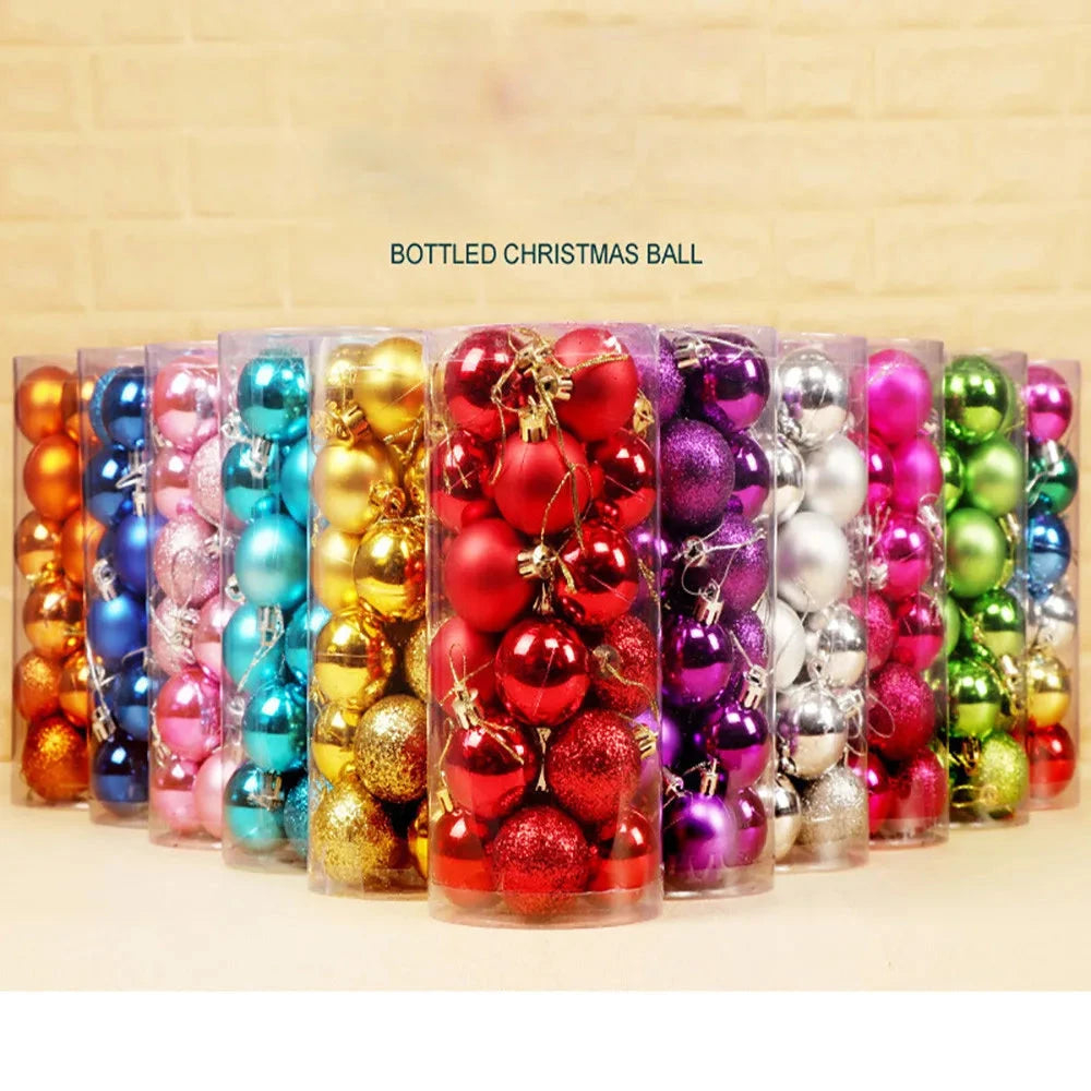 24Pcs Christmas Ball Christmas Tree Decoration Ornaments Ohberri