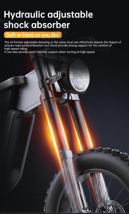 Electric Bike 2000W 48V35AH 55km/h 20“*4.0 Off Road Mountain Ebike - Ohberri