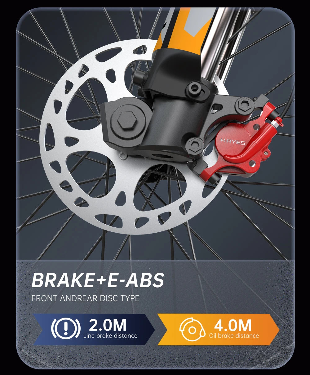 Dual Battery, Peak 2900W 52V, Dual 20Ah, 25inchTires,off-road Mountain E-Bike - Ohberri