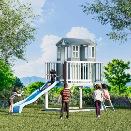 Outdoor Playhouse, Cedar Wooden Ohberri