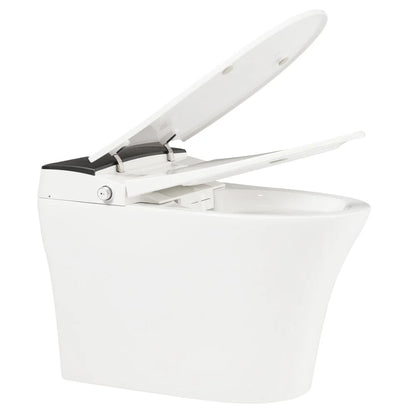 Smart Toilet with Foot Sensor Auto Flush Soft Close Heated Seat Night Light Ohberri