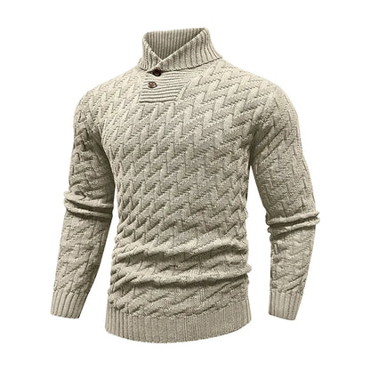 Men's Sweater Winter Shawl Collar Pullover Sweater Ohberri