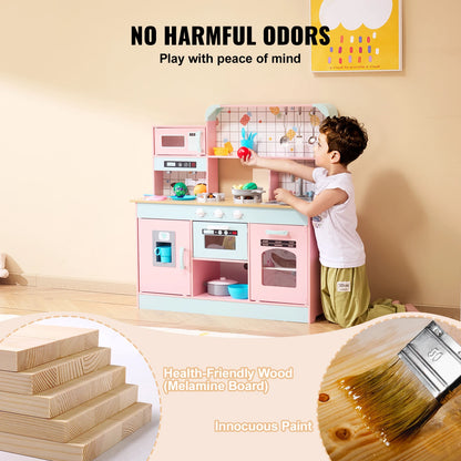 Pretend Play Cooking Toy for Kid Kitchen, Accessories with Lights & Sounds - Ohberri