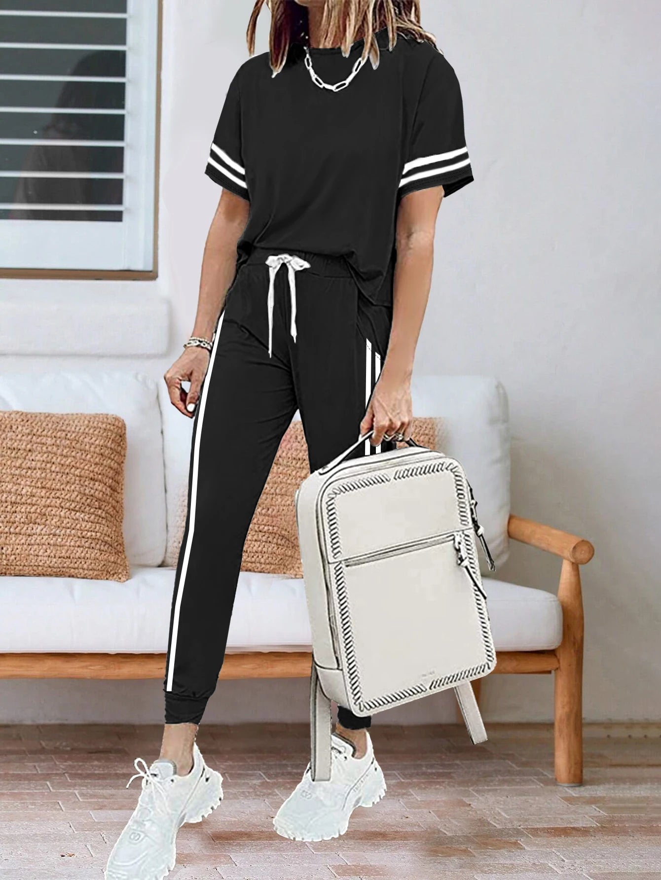 Women's Casual Long Sleeve Fitness Set Ohberri