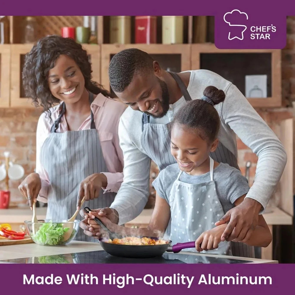 Pots And Pans Set Kitchen Cookware Sets Nonstick Aluminum Cooking Essentials 11 Pieces Ohberri