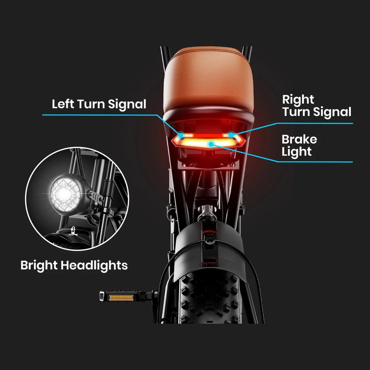 Electric Bike 1000W Motor 48V 20AH 20“ Tire - Ohberri