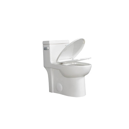1.28 GPF Single-flush One Piece Toilet, Water-Saving Elongated Ohberri