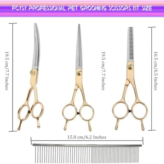 Dog Grooming Kit Hair Scissors Thinning Shears Set Ohberri