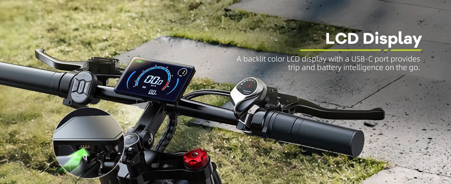 High speed electric ebike for adults, 52V ebike,40AH battery ,full suspension bicycle,hydraulic ebike,fat tyre 26inch 3000W - Ohberri