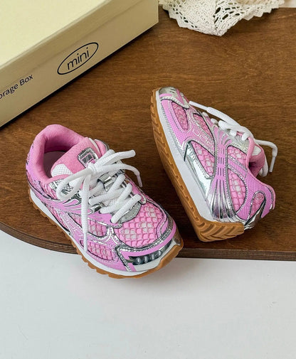 2025 Spring Toddler Kid Breathable Orbit Metallic Rubber Mesh Sneaker Children Casual Fashion Shoe Boy Girl Sports Walking Shoes Ohberri