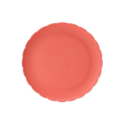 30 Piece Plastic Scalloped Dinnerware Set Ohberri