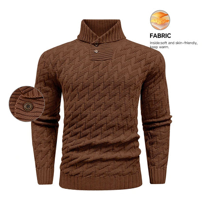 Men's Sweater Winter Shawl Collar Pullover Sweater Ohberri