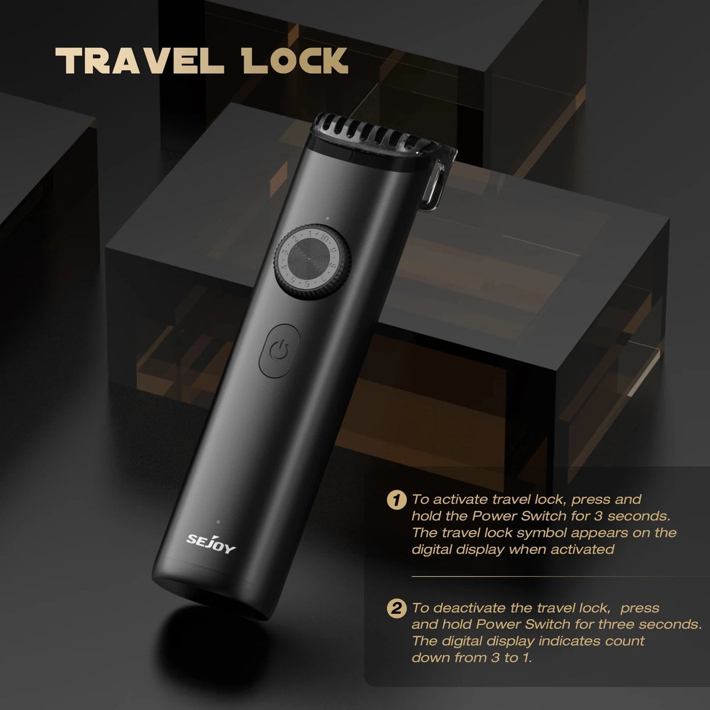Professional Electric Hair Clippers with Lock Portable Men's Cordless Beard Trimmer Ohberri