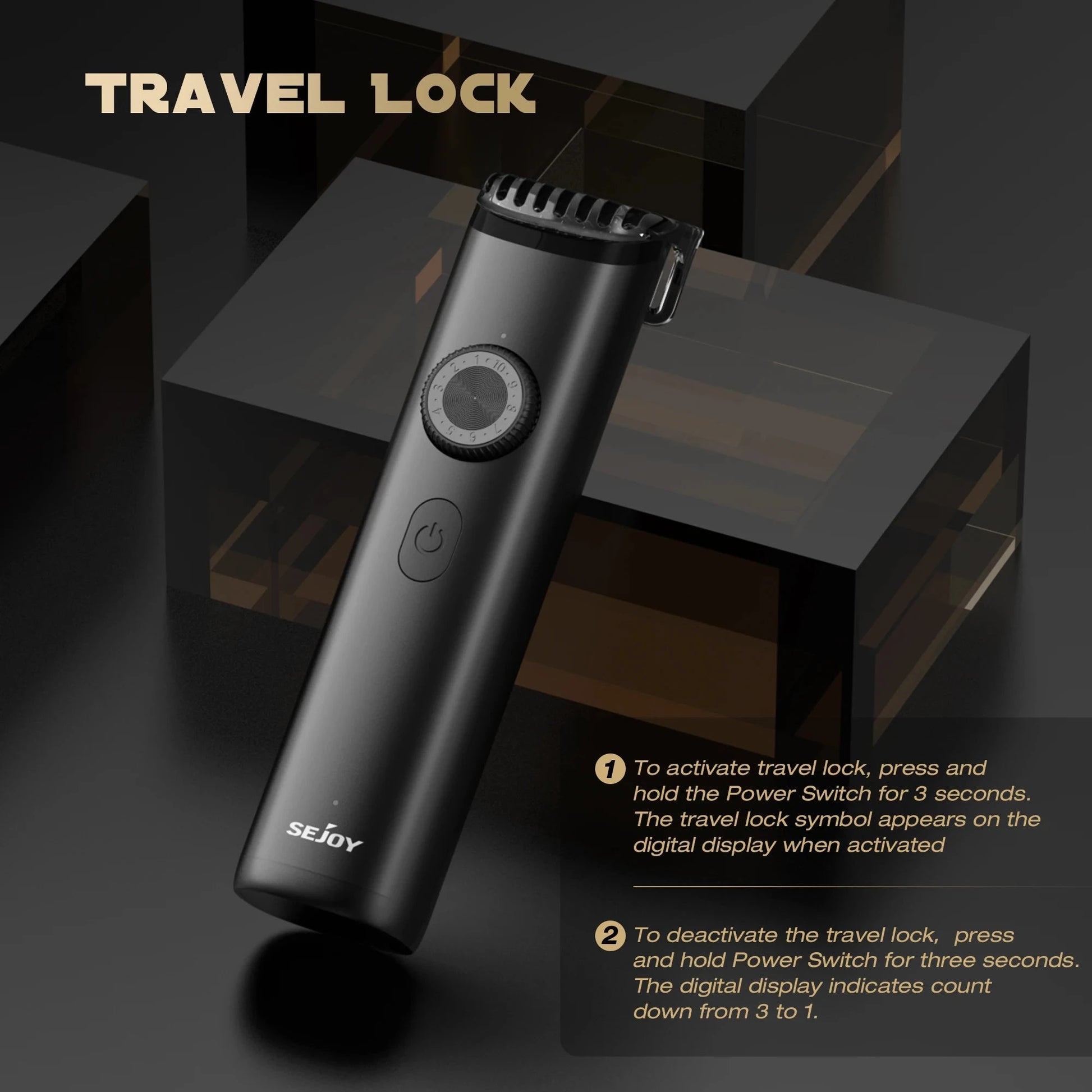 Professional Electric Hair Clippers with Lock Portable Men's Cordless Beard Trimmer Ohberri