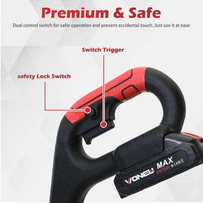 Electric Weed Wacker String Grass Trimmer Cordless with 2x2.0Ah Battery 21V Lightweight Lawn Grass for Garden and Yard Lawn - Ohberri