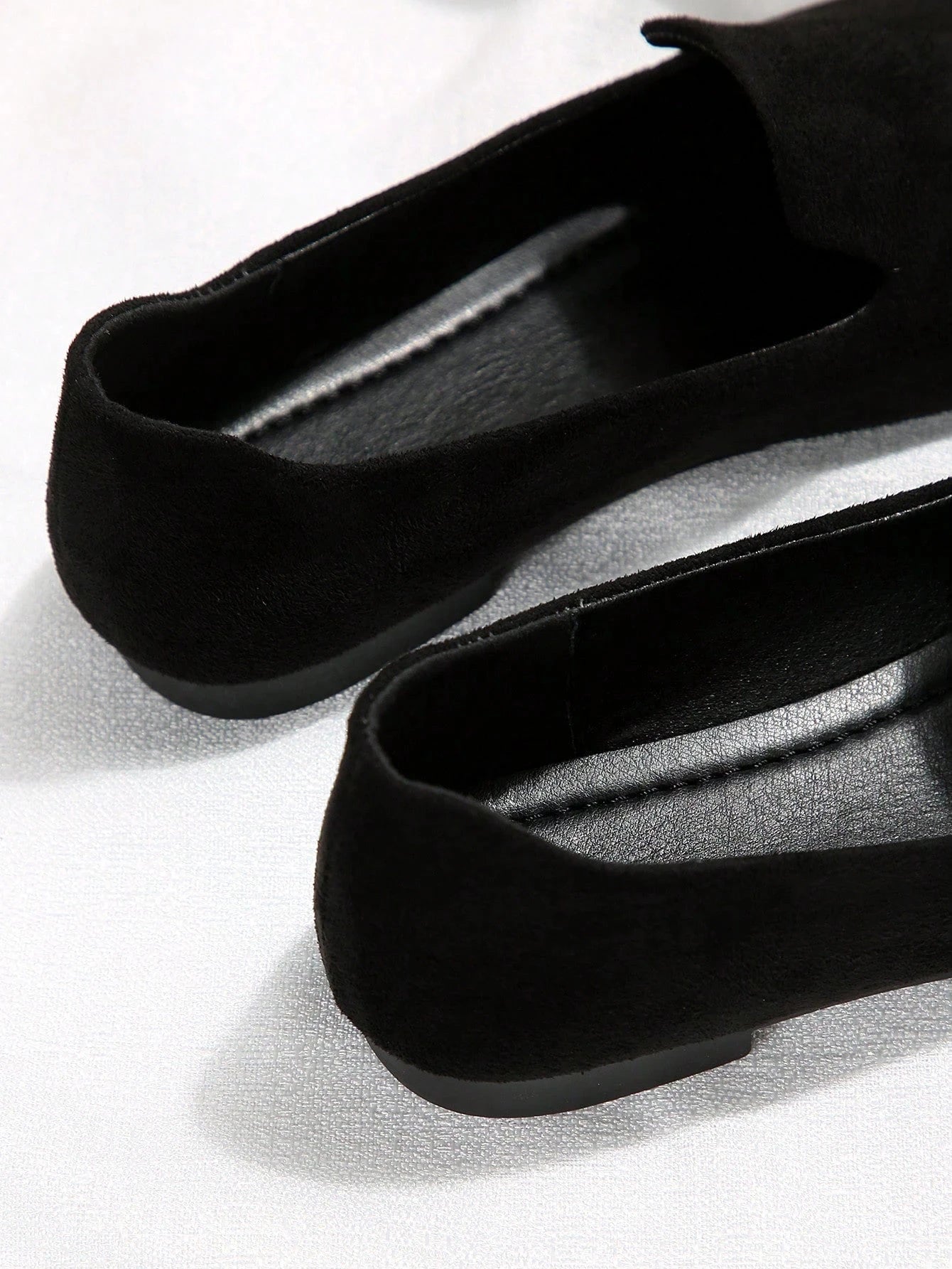 Women's Black Suede Loafers Ohberri