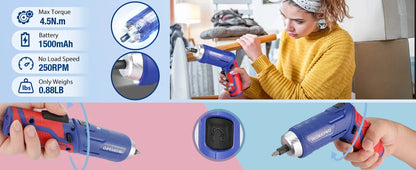 WORKPRO 3.7V Electric Screwdriver with 18pc Tool Kit Ohberri