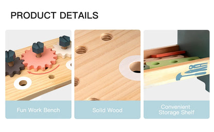 Mini Wooden Work Bench Set - Ohberri