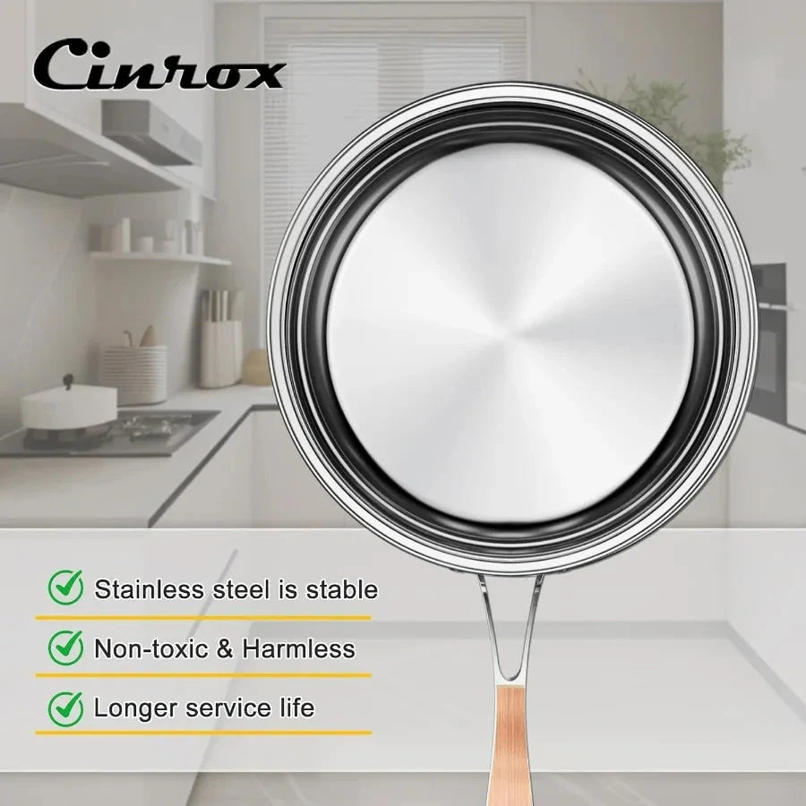 5Ply Stainless Steel Cookware Set with 10 Pieces for Induction Ohberri