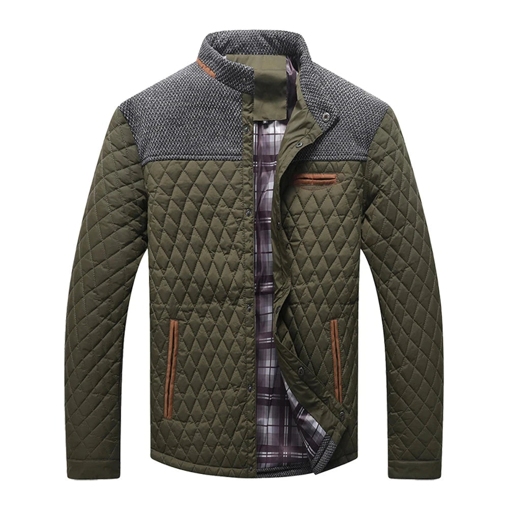 Men's Jackets Winter Warm Bomber Quilted Coat Lightweight Ohberri
