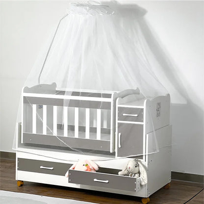 Wooden Baby Crib with Removable Drawers - Ohberri