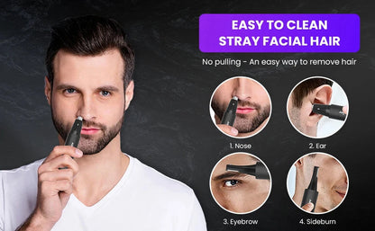 2-IN-1 Nose Hair Trimmer Men Women Ear Hair Trimmer Small Electric Trimmer Ohberri