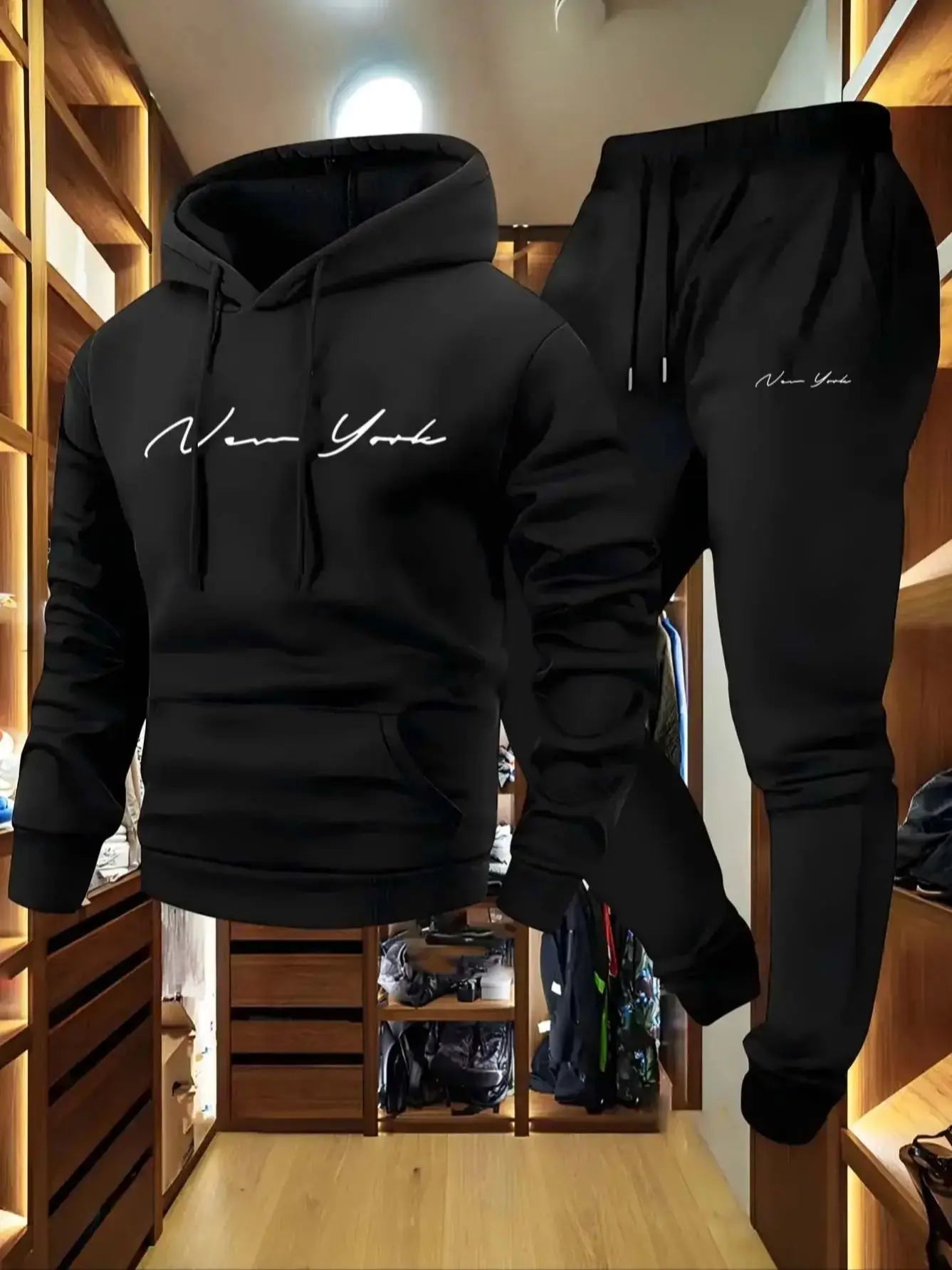 Hooded Sweatshirt and Sweatpants Set Ohberri