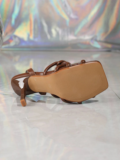 Women's Sandals Square Open Toe Kitten Heels Ohberri