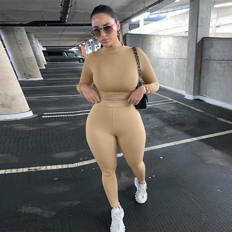 Two Piece Sets Women Tracksuits High Waist Stretchy Sportswear Ohberri