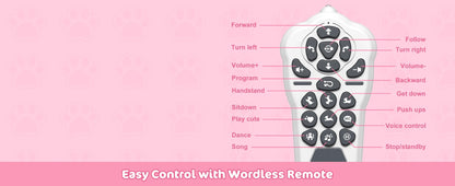 Robot Dog Toy for Kids Voice 2.4GHz Remote Control Robot Pet Touch Sensor 20+ Mode Ohberri